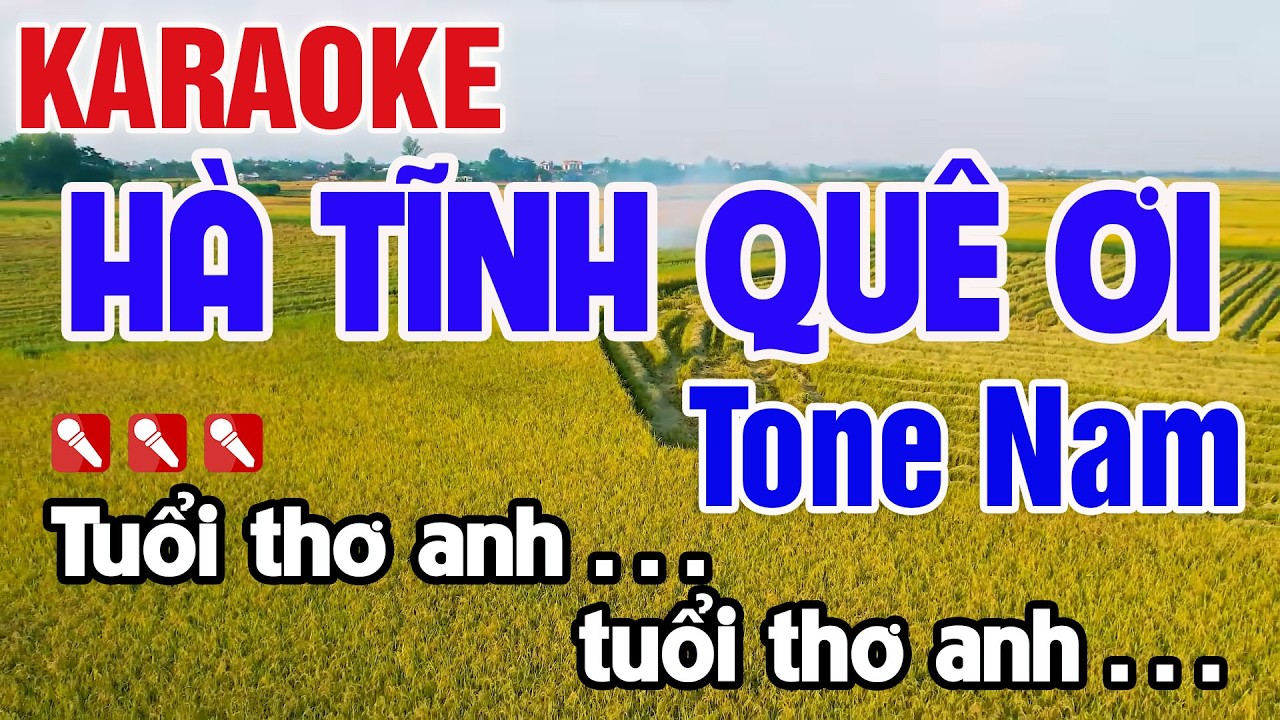 Hà Tĩnh Quê Ơi Karaoke Tone Nam Nhạc Sống (A PÁO) Dễ Hát - Nguyên Minh Media
