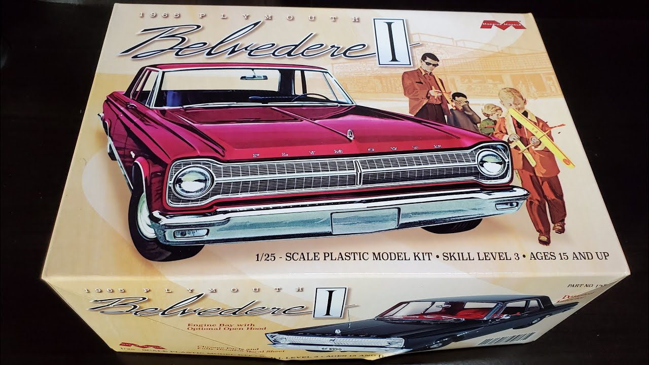 Moebius 1965 Plymouth Belvedere I 426ci 1218 Перед покупкой /Открытие коробки. Детали, наклейки, ...