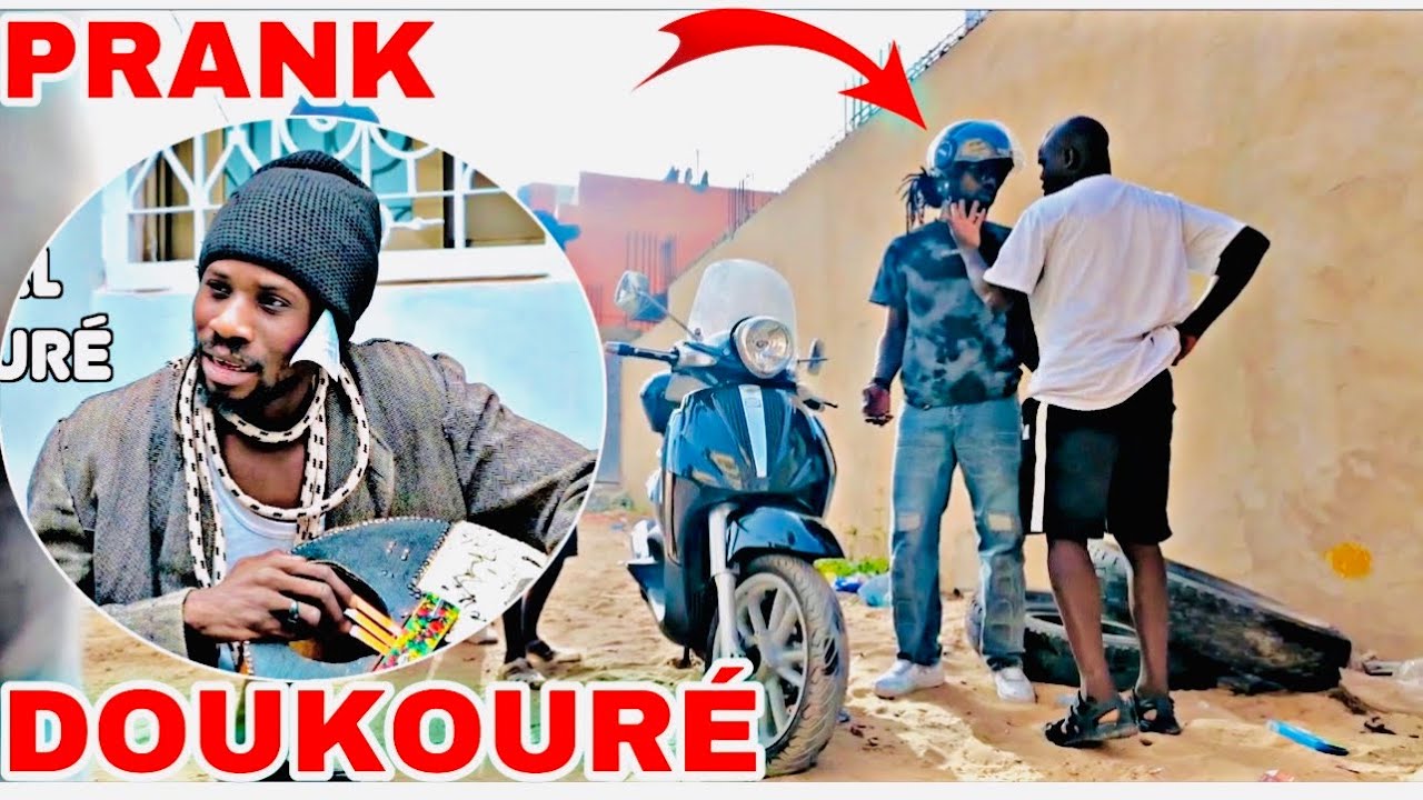 PRANK-avec Doukouré artiste Comédien ( kèneu dou sath  sama moto malène gueuna done bandit fouf)