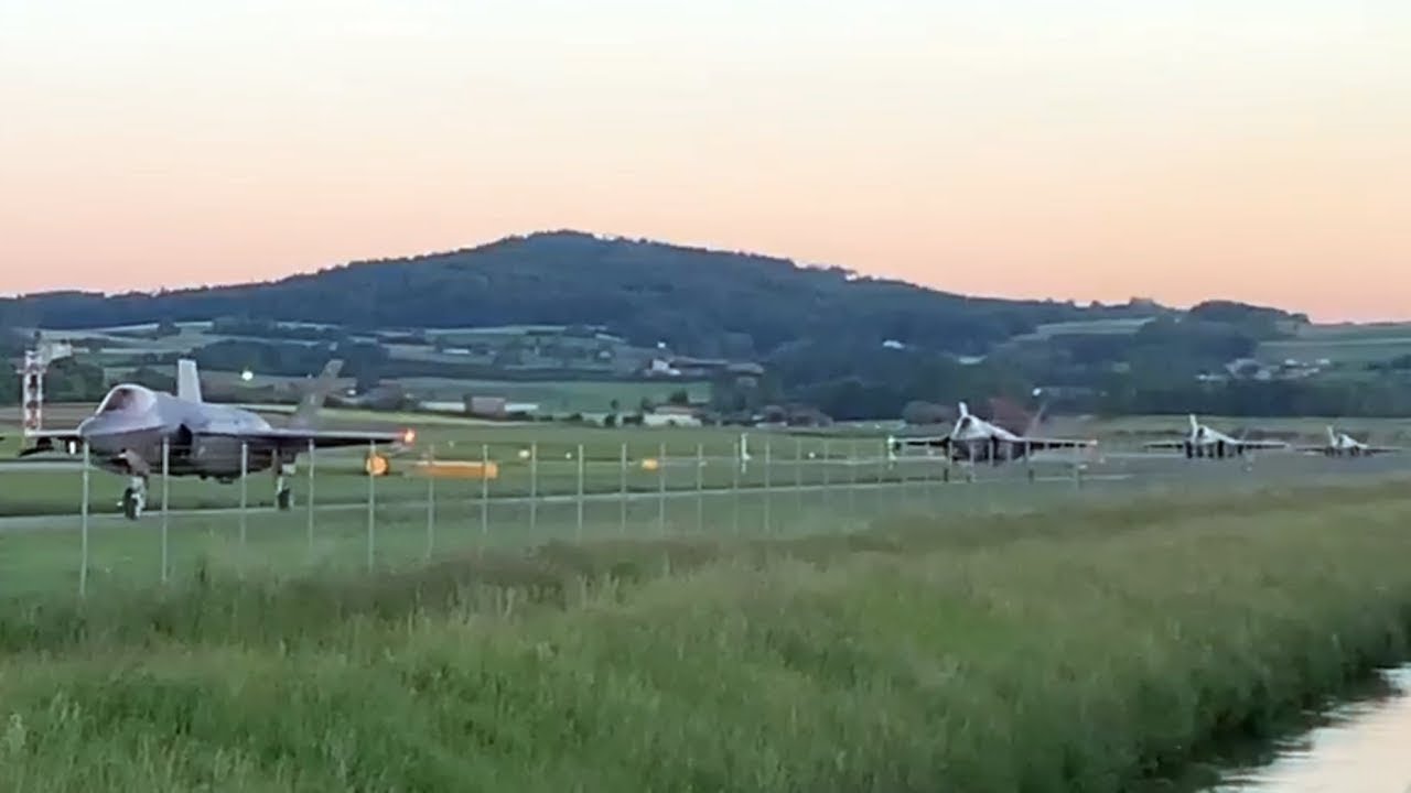 Four F-35As from Hill AFB arrive Payerne Switzerland 31 May '19