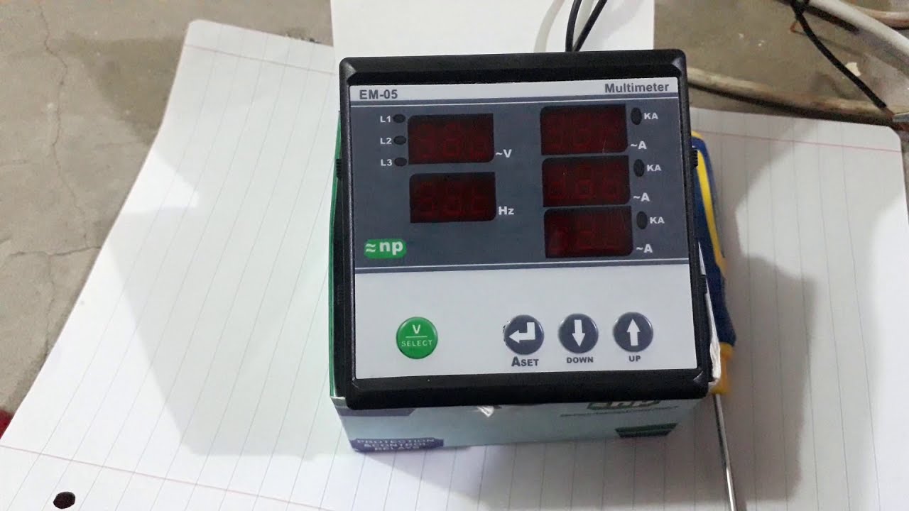 جهاز فولت ميتر لقياس الجهد والامبير والهرتزية