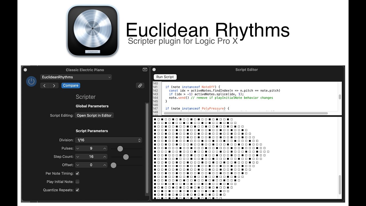 Euclidean Rhythms in Logic Pro X Scripter