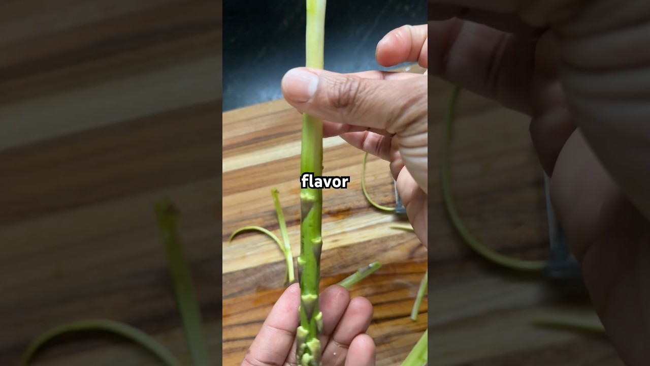 Stop snapping your asparagus. Peel it instead&mdash;less waste, more flavor. Science says so. 🧪💚 #shorts
