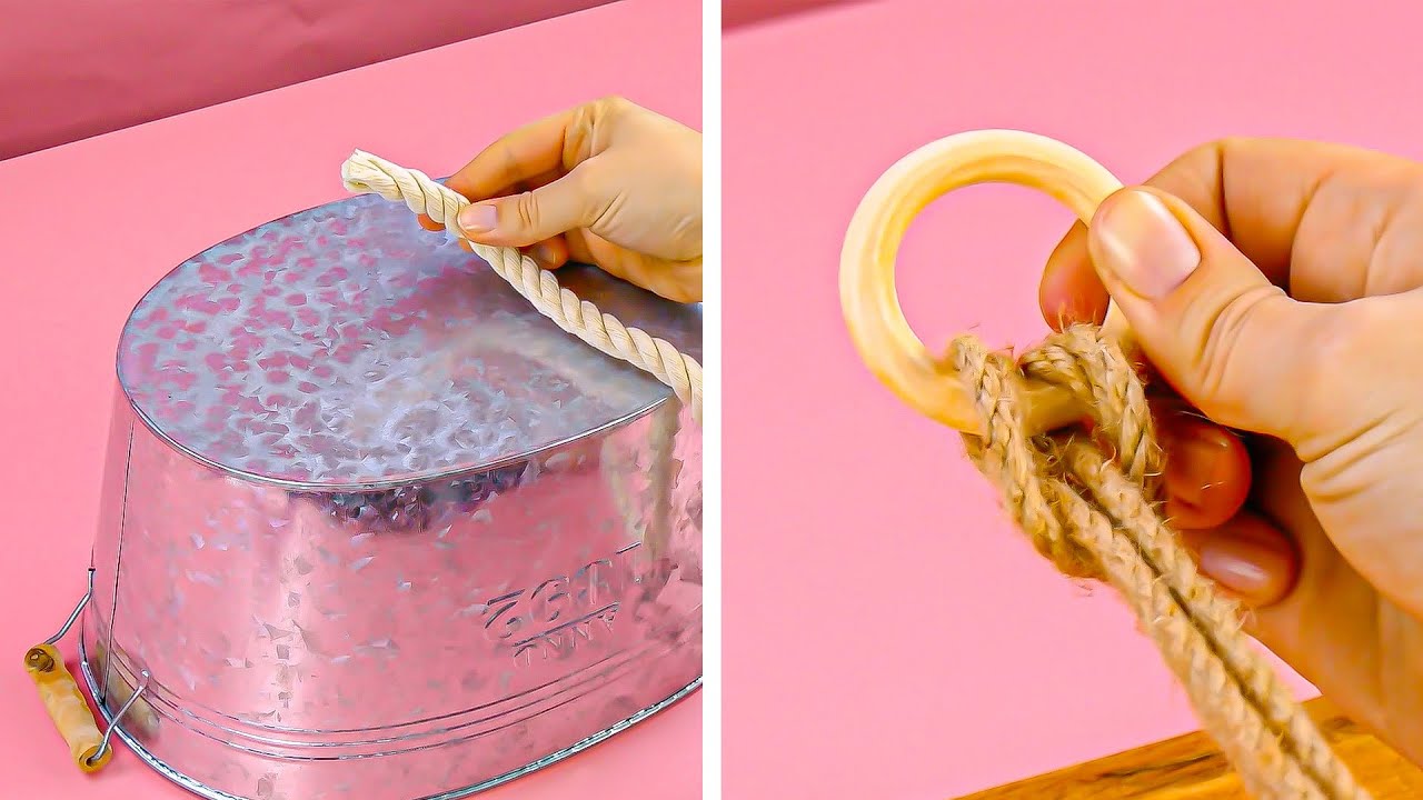 5 IDÉES attrayantes AVEC DES CORDES 🤩 Décoration d'intérieur DIY charmante et meubles DIY uniques