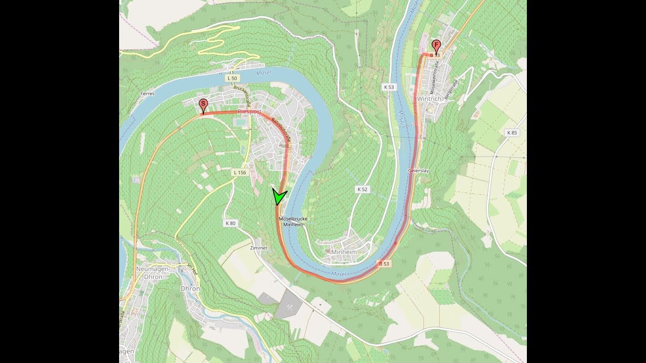 Autofahrt im Moseltal/WIL: Piesport ---:--- Wintrich