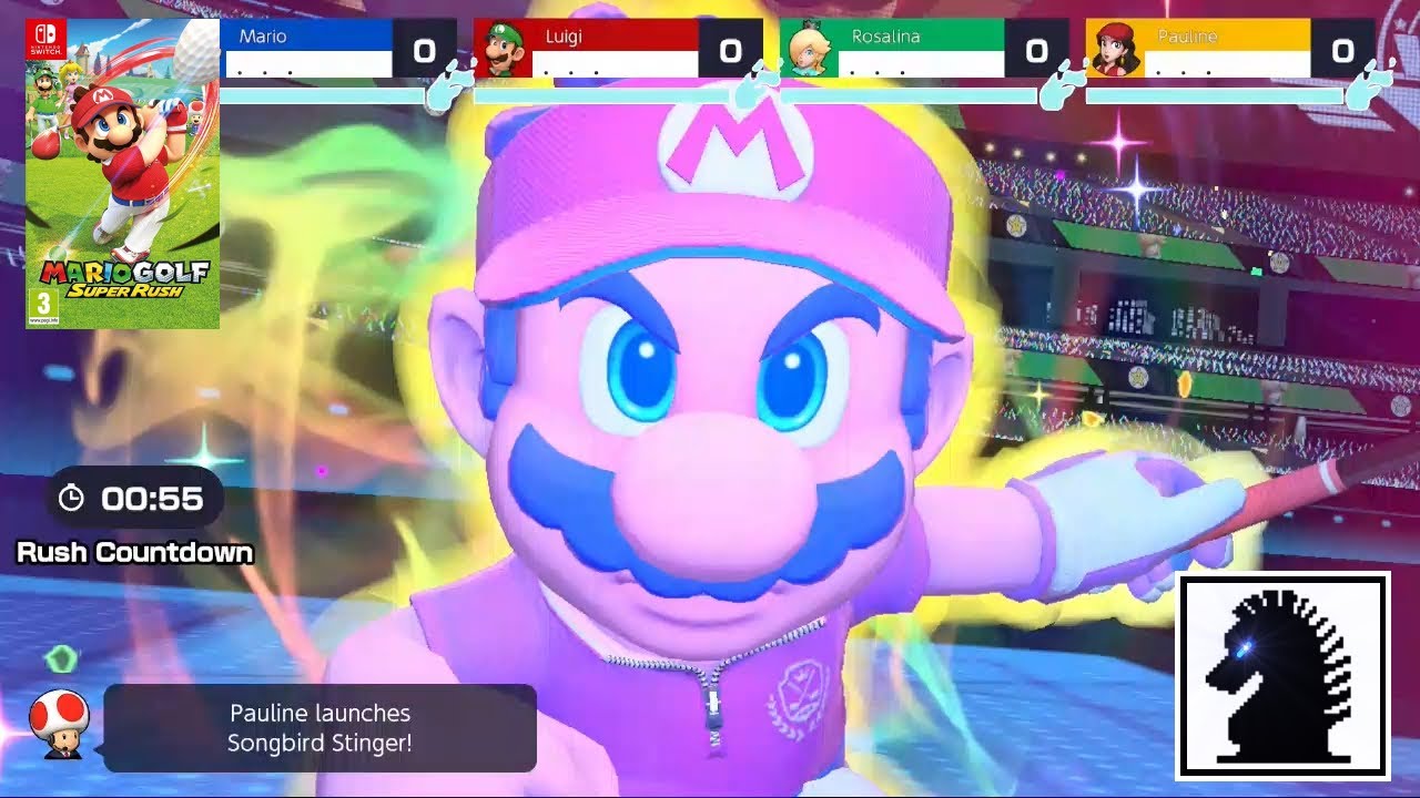 NS Mario Golf: Super Rush - Combat Golf - Mario vs. Luigi vs. Rosalina vs. Pauline