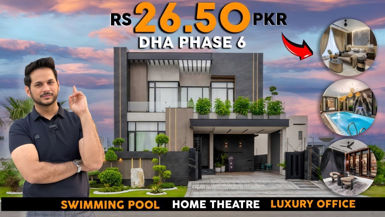 DHA Phase 6 Lahore Luxury House Tour | Basement + Pool +  Theatre | 1 Kanal Mansion