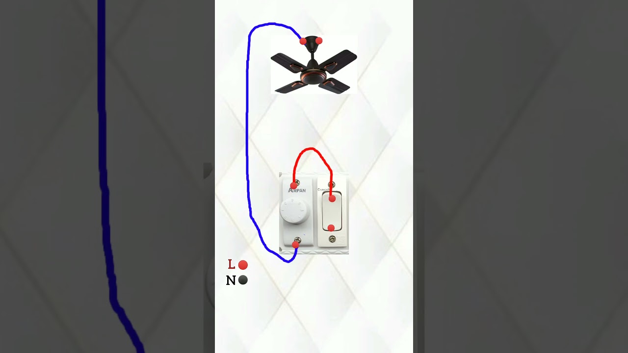 Fan regulator connection | regulator switch connection to fan #electricalwork #shorts