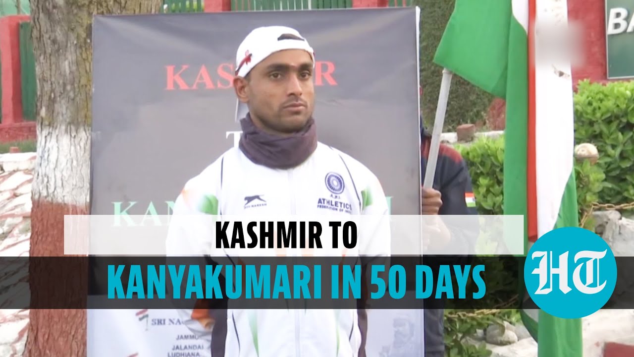 Watch: Army man set to run from Kashmir to Kanyakumari in 50 days
