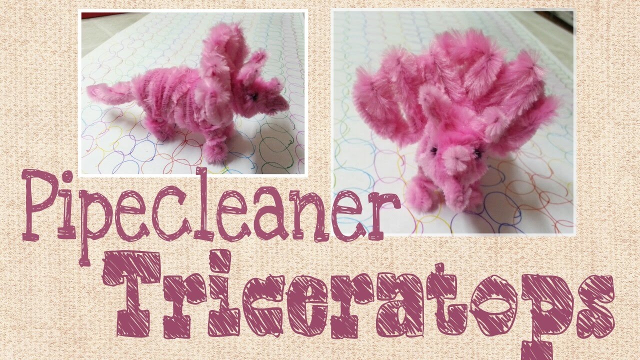 Pipe Cleaner Dinosaur Crafts - Triceratops