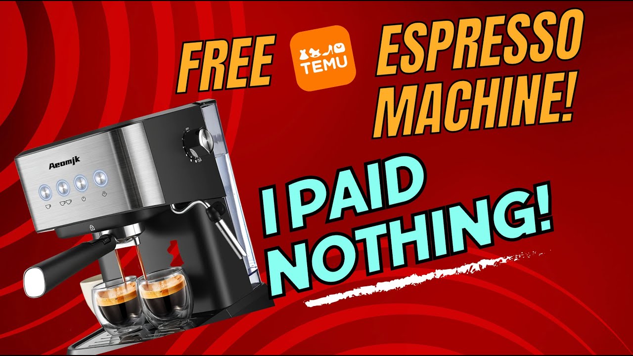 Temu Free Espresso Machine. No scam, I Paid Nothing!