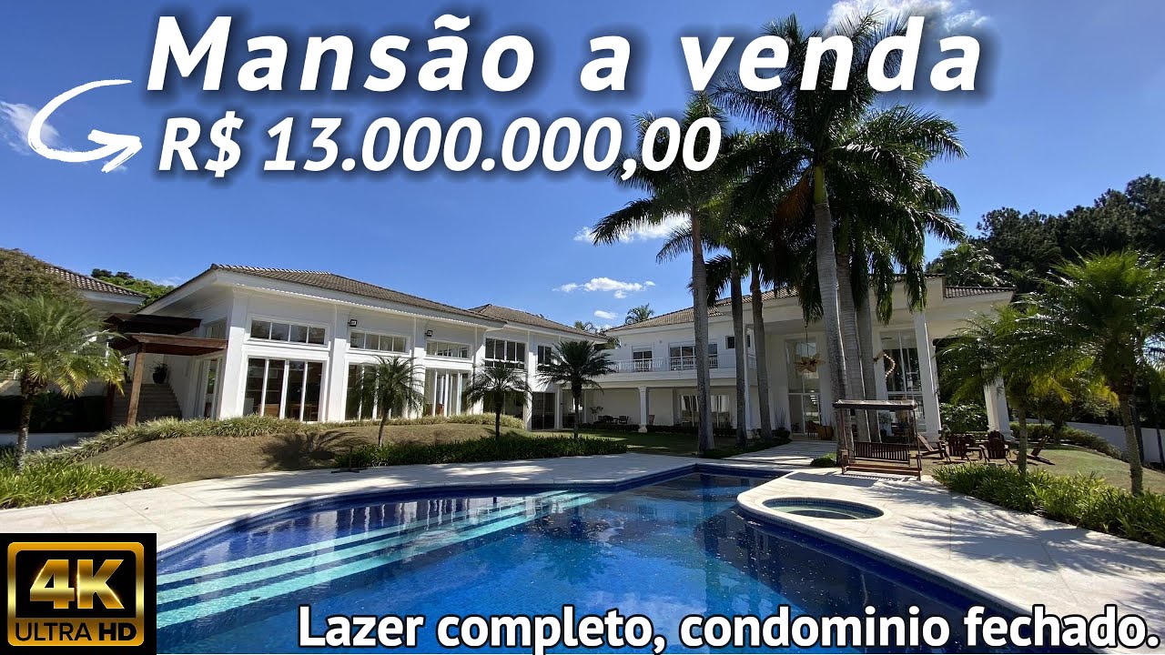 Mansão a venda em Atibaia, luxuosa propriedade localizada em condominio fechado, 1500m² de A/c