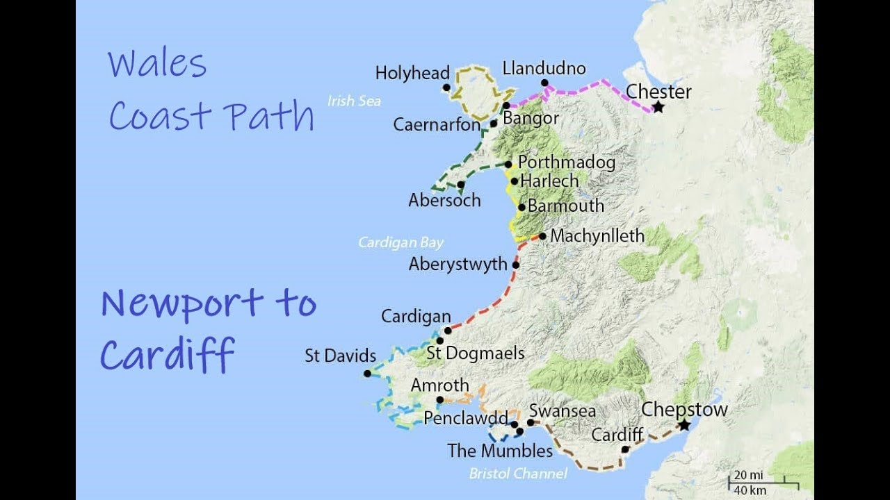 Walking Wales Coast Path Newport to Cardiff