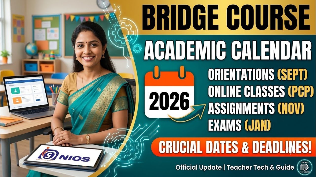 NIOS Bridge Course: Complete exam routine and important dates @TeacherTechGuideGD 