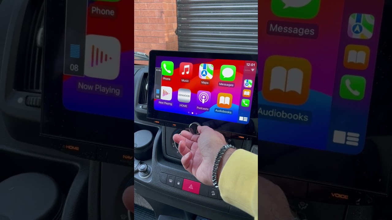 Peugeot Boxer Camper Van Upgrade Garmin Navigation Wireless CarPlay Android Auto KENWOOD DNR992RVS