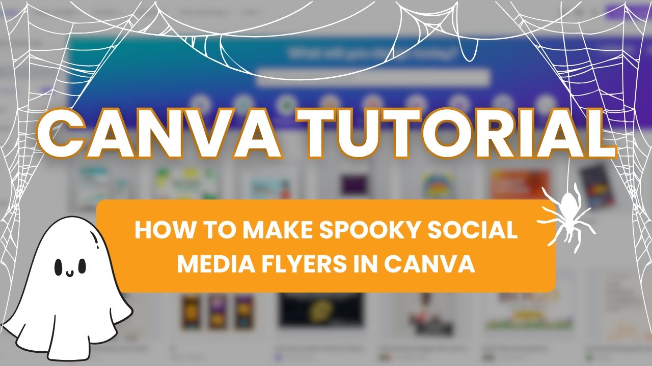 How to Make Spooky Halloween Social Media Flyers in Canva | Halloween Canva Tutorial