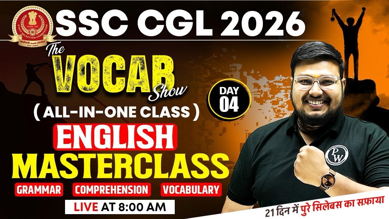 SSC CGL English Classes 2026 | SSC CGL English Master Class - 04 | The Vocab Show by Bhragu Sir