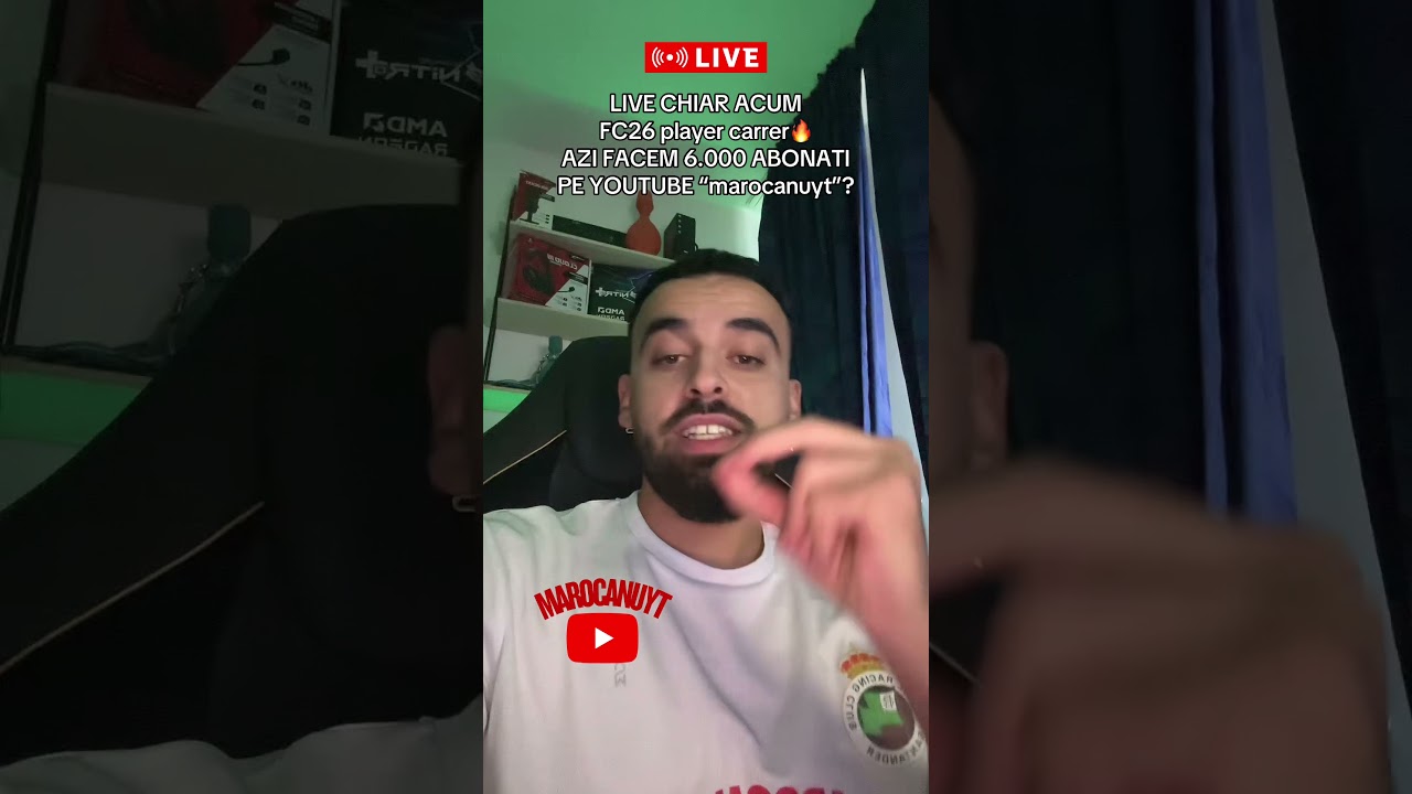 Live ACUM!❤️🔥#fc26 #playercarrer #marocanu #weekend #fifa #live #livenow #viral #foryou #fy