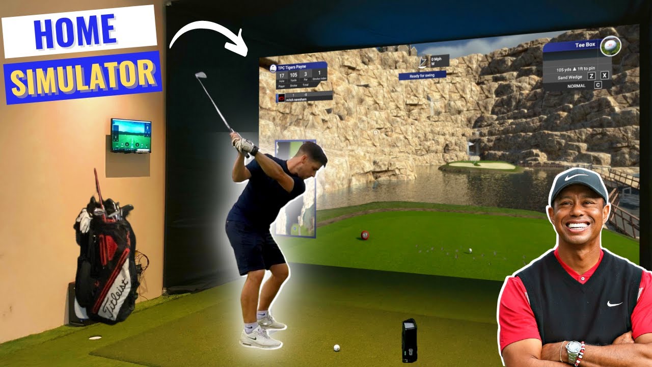 Playing 18 Holes on my Home Golf Simulator! (SkyTrak & TGC 2019)