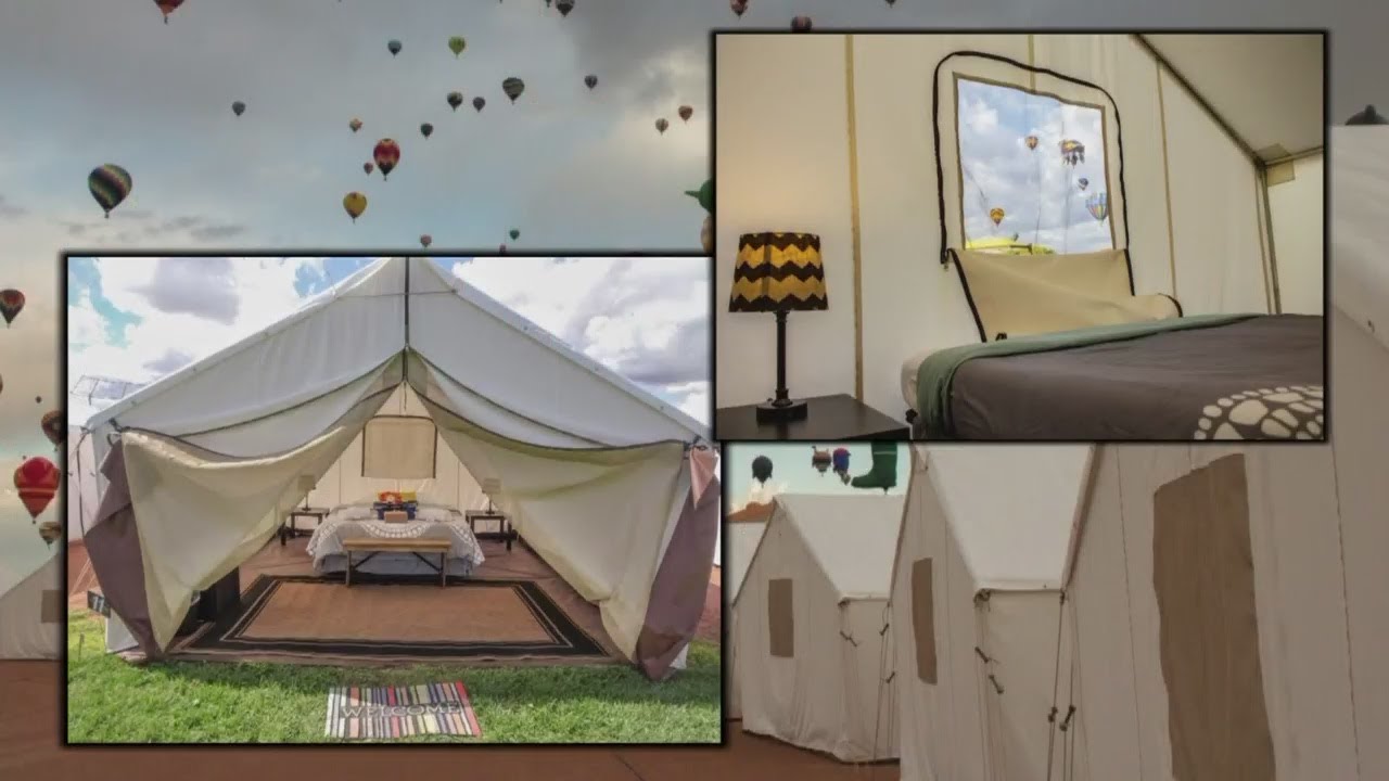 'Glampers' get to experience Balloon Fiesta in a different light