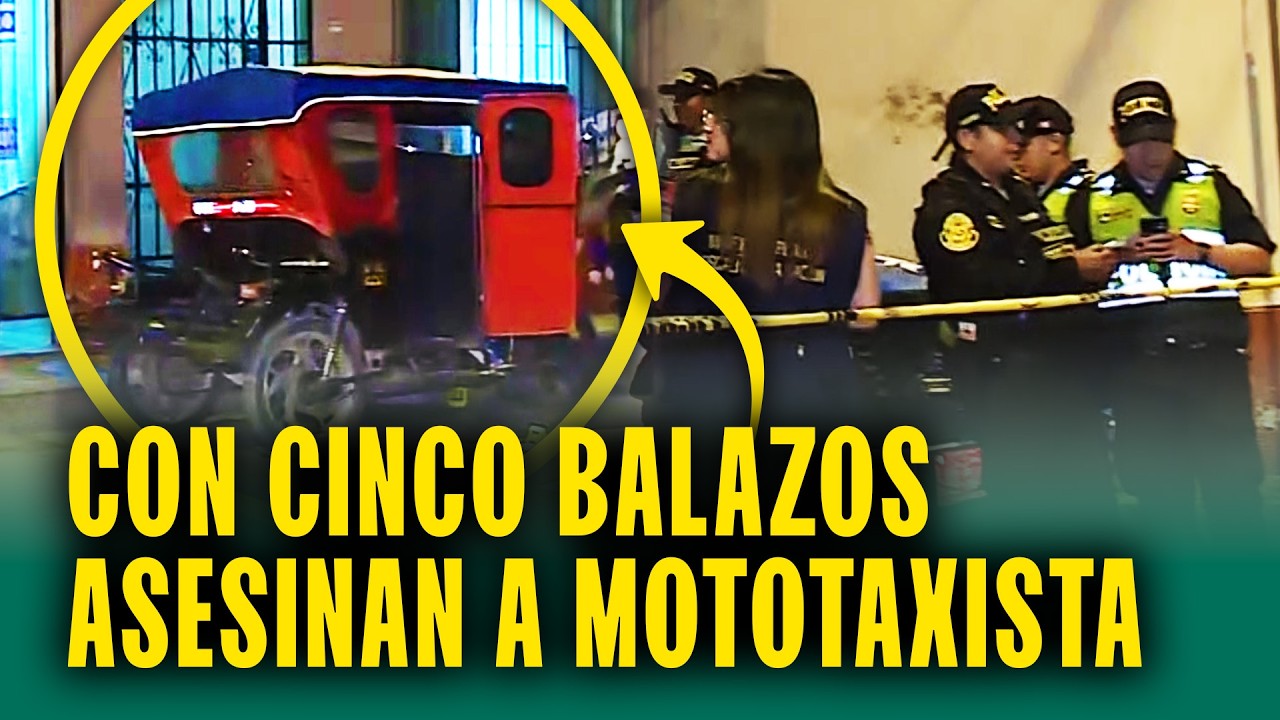 Matan con cinco balazos a mototaxista en plena calle: Le dispara y huye de la zona