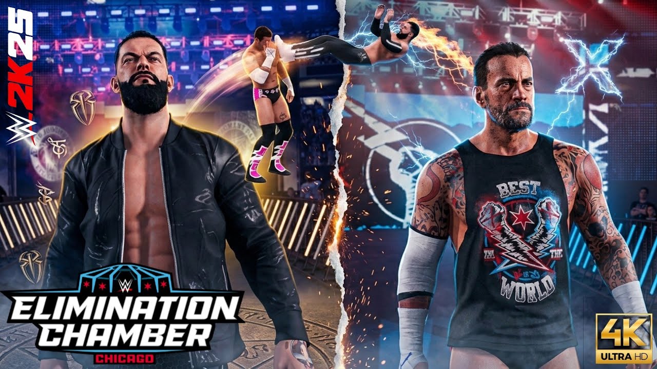 WWE 2K25 - Finn Balor vs. CM Punk (c) - World Heavyweight Championship Match at Elimination Chamber 