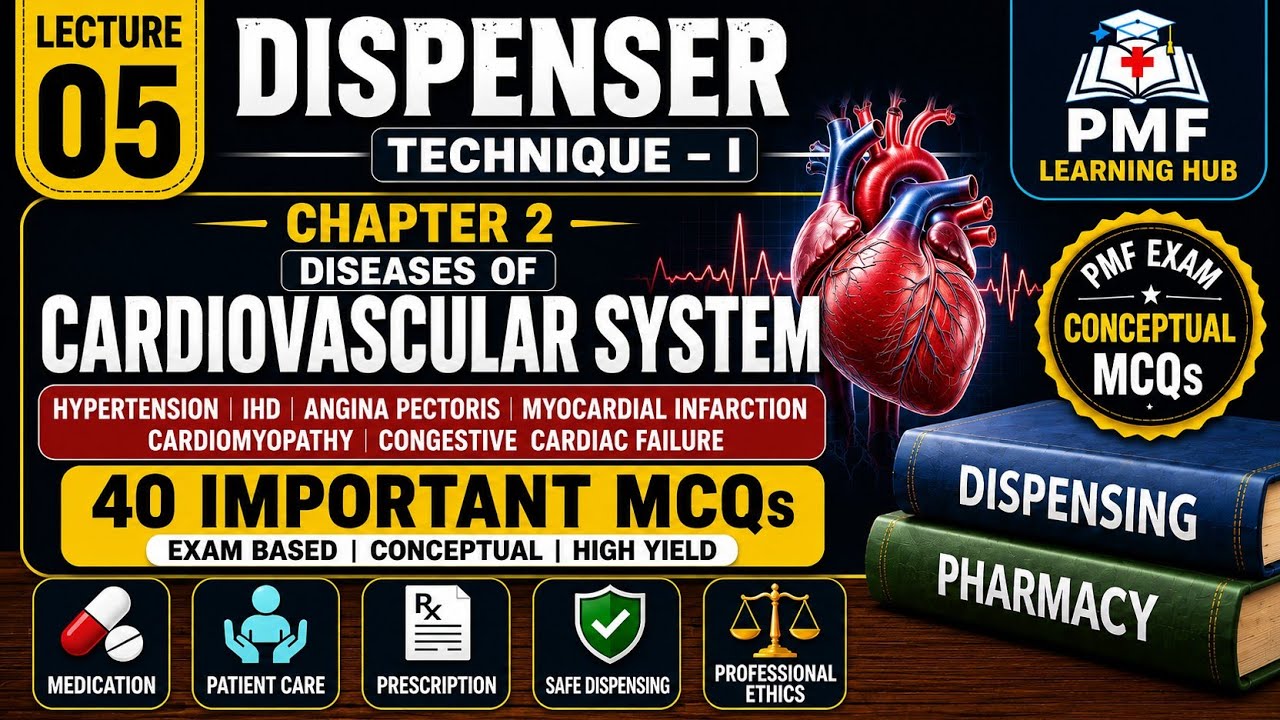 PMF Dispenser Technique &ndash; I | Chapter 2: Diseases of Cardiovascular System | 40 Conceptual MCQs