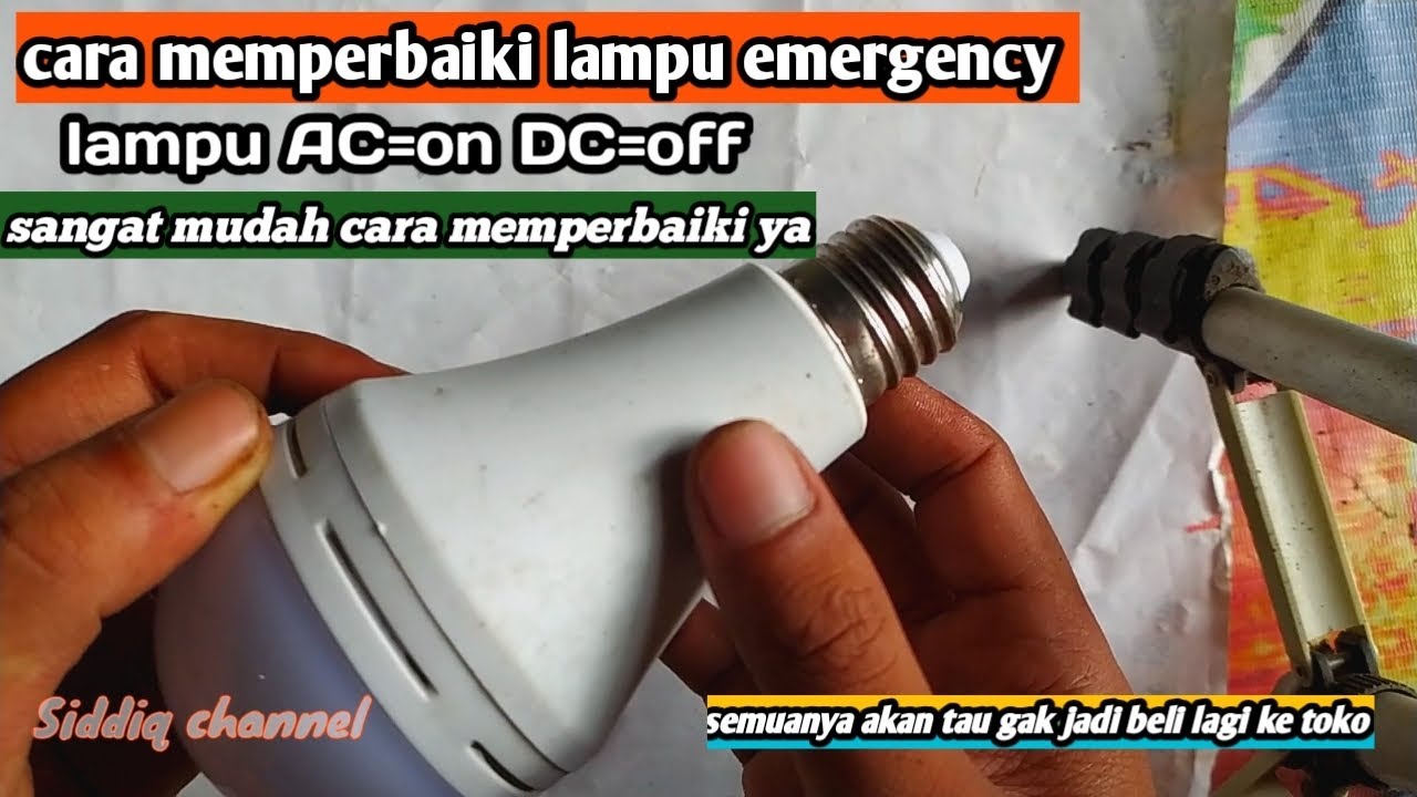 cara memperbaiki lampu emergency DC mati AC hidup