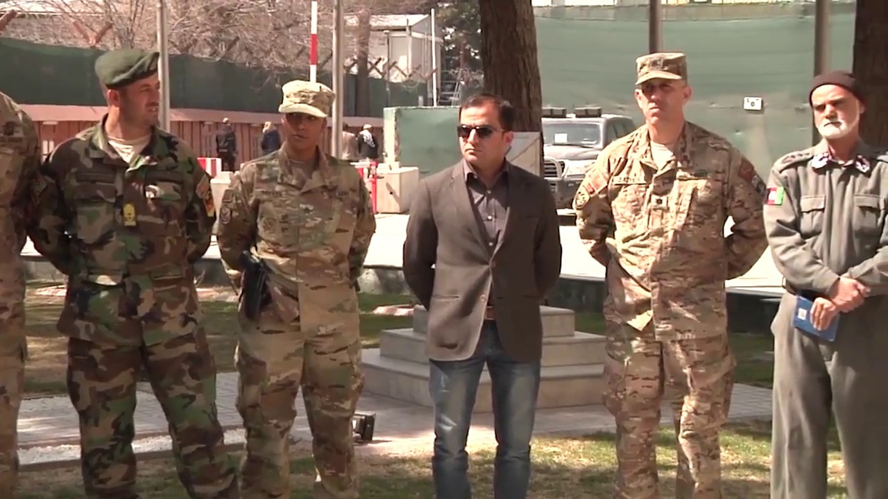 nvictus Games flag presentation at Resolute Support HQ, Kabul, Afghanistan