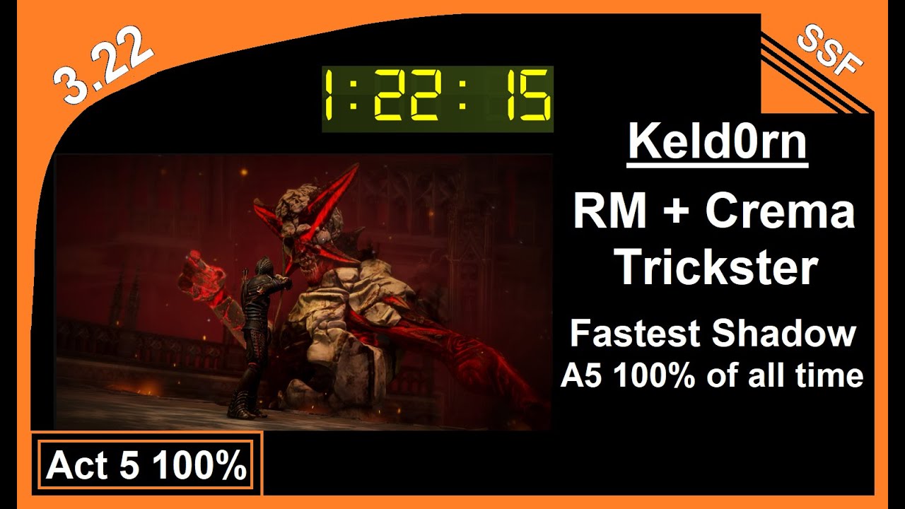 [3.22 World Record] Act 5 100% Fire Trickster - 1h 22m 15s