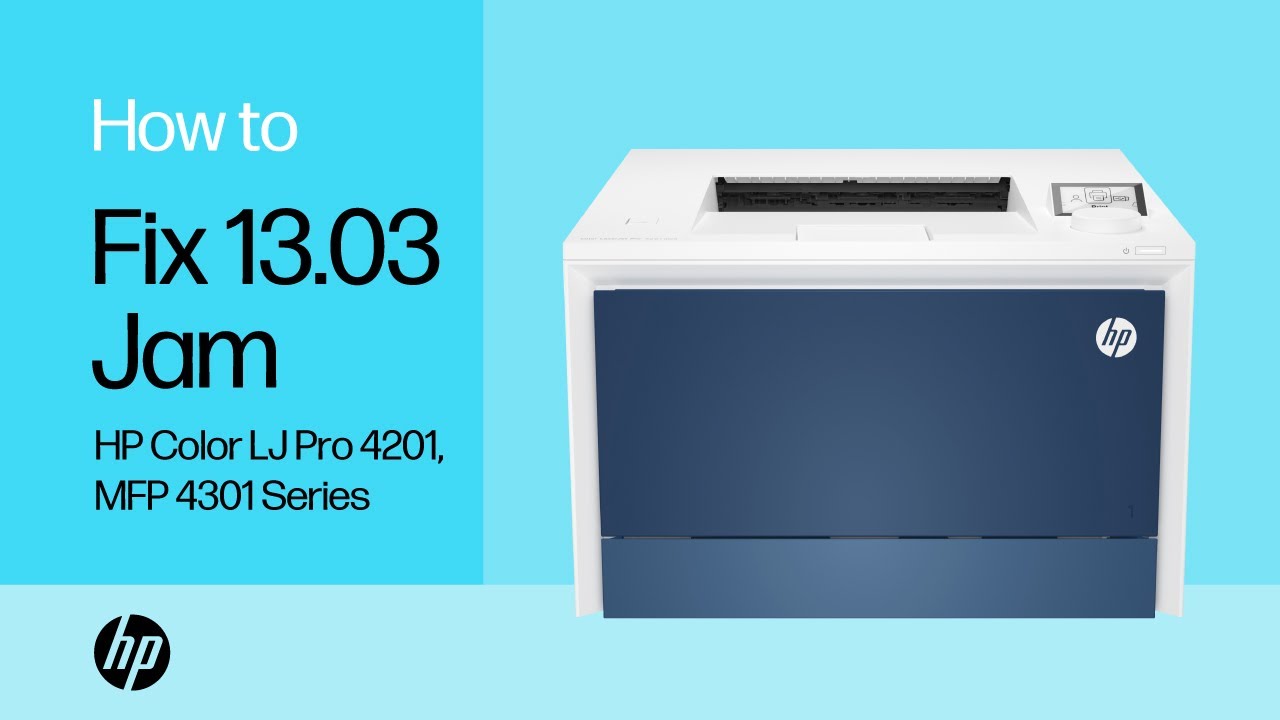 Clear a 13.03 Jam Error in Tray 2 | HP Color LaserJet Pro 4201, MFP 4301 Series | HP Support