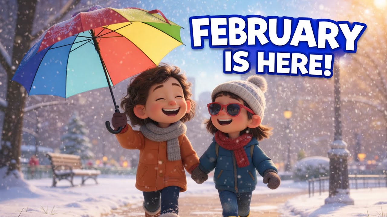 February Song for Kids 📅❄️ | Months of the Year Song | Preschool Learning Music