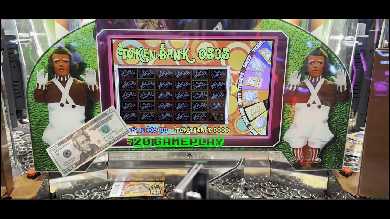 How much can I win on Willy Wonka coin pusher with $20 @ Andy B's (week 1)