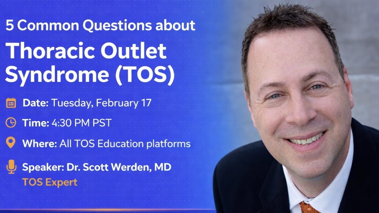 5 Common Questions about Thoracic Outlet Syndrome (TOS) answered.