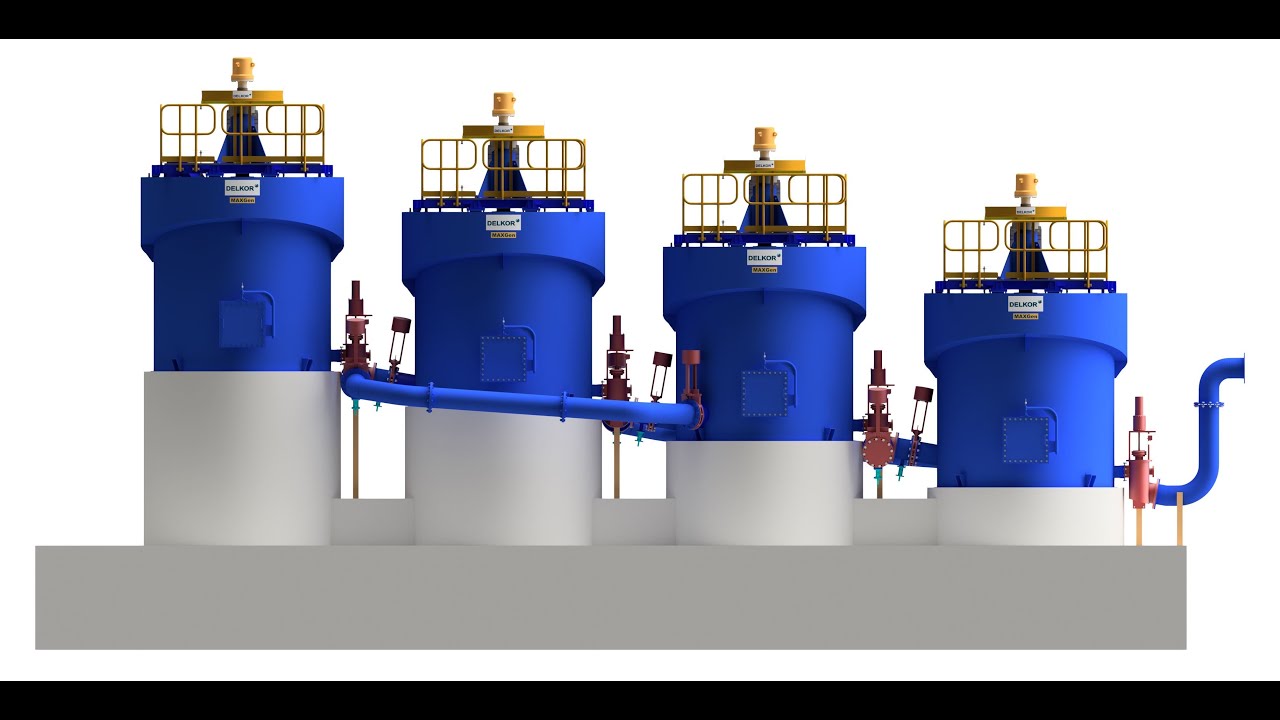 Video animation of a DELKOR BQR flotation cell with bypass-ready provision