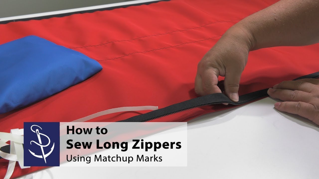 How to Sew Long Zippers Using Matchup Marks