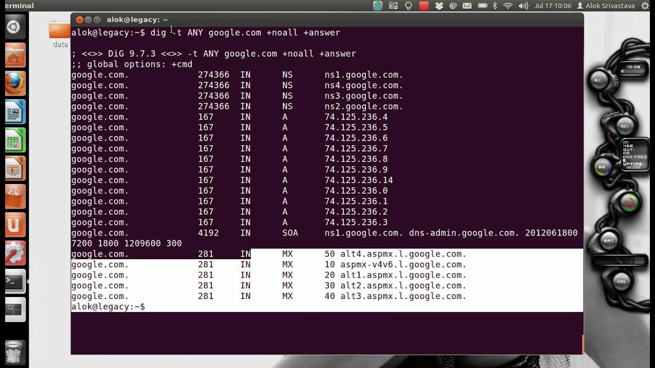 Red Hat Linux Dig Command Explained by Networknuts Expert
