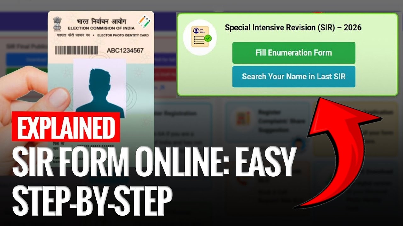 SIR form online fill up 2025 🔥| How to fill SIR form Online | SIR enumeration form online fill up