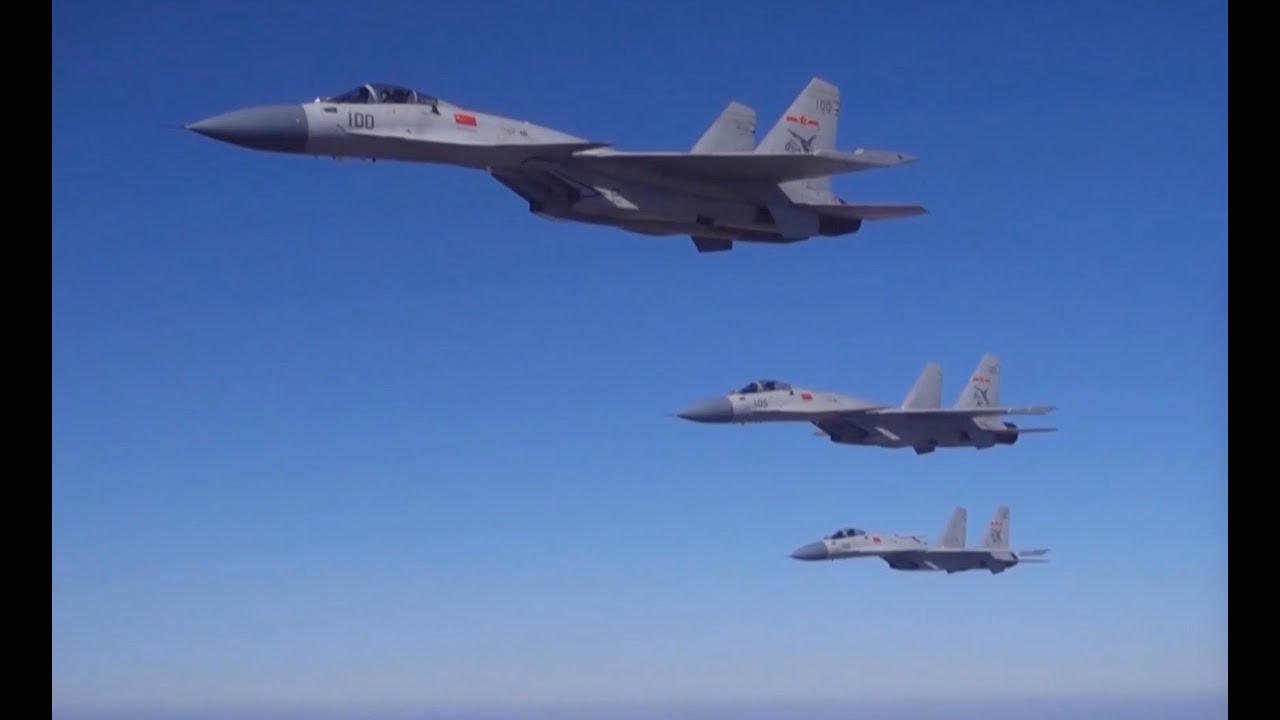 Exclusive footage of China's J-15 fighter jets