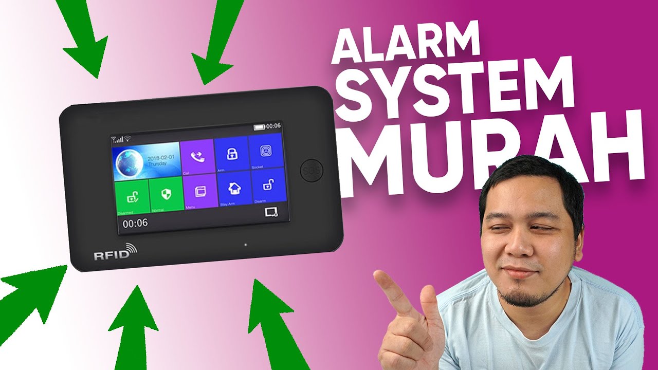 Sistem Alarm Rumah MURAH Tapi Lengkap,Siap Dengan Apps,Senang Pasang,Tak Payah Wiring! #shopee
