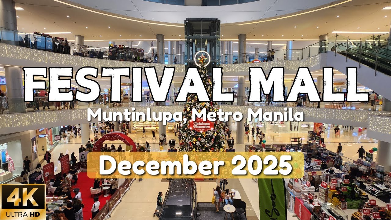 [4K] INSANE Christmas Rush at Festival Mall Alabang 🎄 Biggest Holiday Shopping Crowd!!!