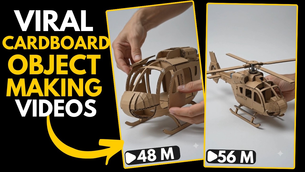 How to Create Viral DIY Cardboard Object Making Videos (100% Free AI Tools)