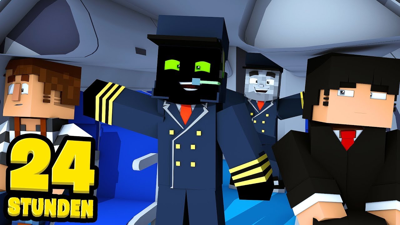 24 STUNDEN als FLUGBEGLEITER ARBEITEN?! - Minecraft [Deutsch/HD]
