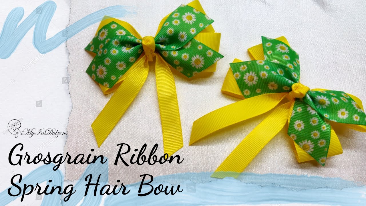 D.I.Y. GROSGRAIN RIBBON SPRING HAIR BOW