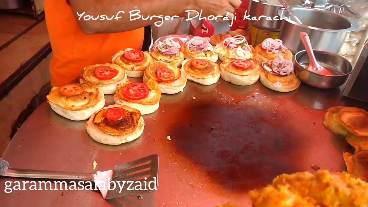 Yousuf Burger House (Dum Kabab) Anday Wala burger I Bunkabab I Al Madina Bun kabab I Zinger chips