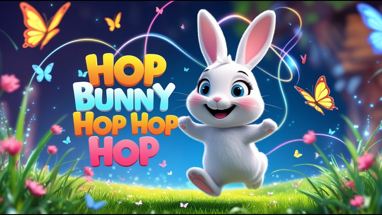 Hop Bunny Hop – Видео для детей, где можно попеть вместе | Детская песенка и танцевальная композиция