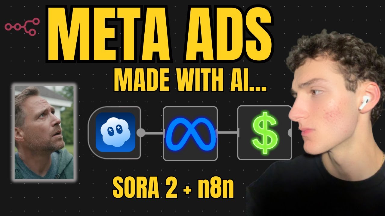 This AI System Creates Meta Ads For Me... (n8n + Sora 2)