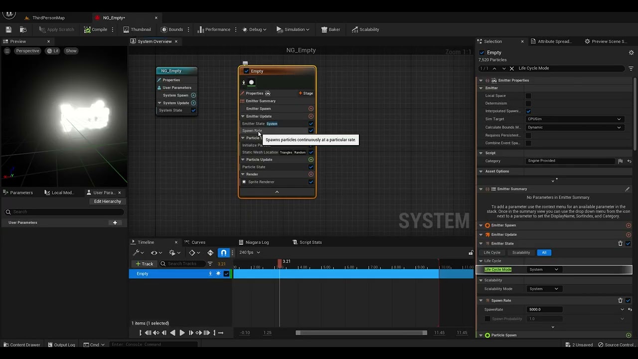 VFX NIAGARA 044 Static Mesh Location Module