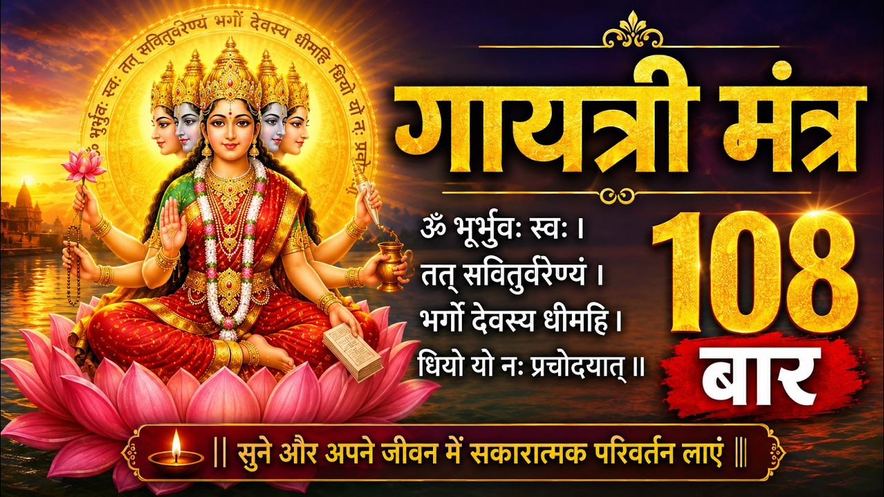 Gayatri Mantra 108 Times | महामंत्र गायत्री | Spiritual Healing & Inner Peace | #gayatrimantr108