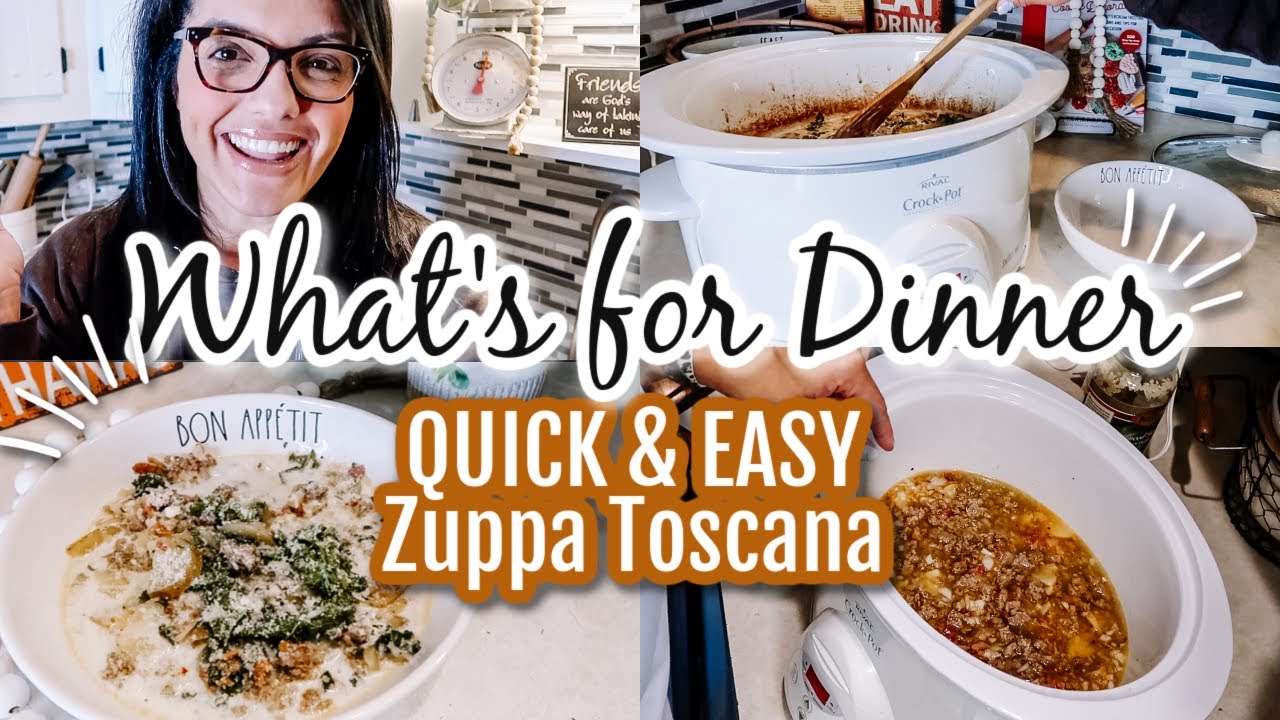 WHAT'S FOR DINNER? | QUICK & EASY ZUPPA TOSCANA | CROCKPOT MEAL | LIFEWITHLO